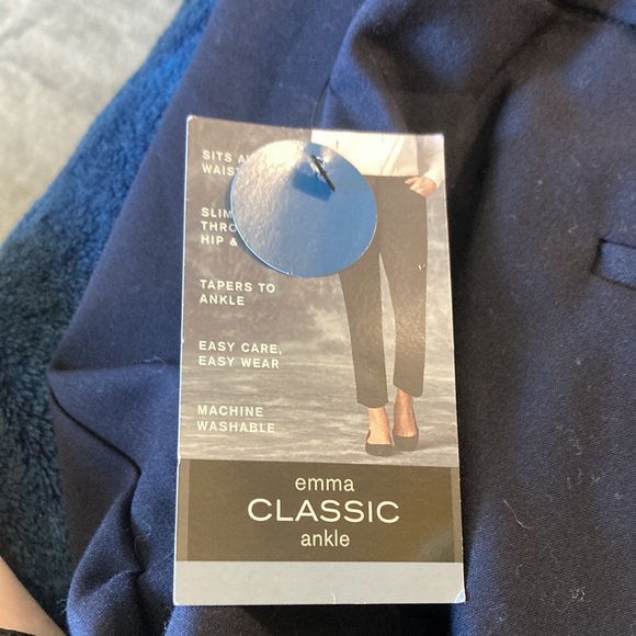 Liz Claiborne Career Emma Classic ankle navy pants - Picture 5 of 6